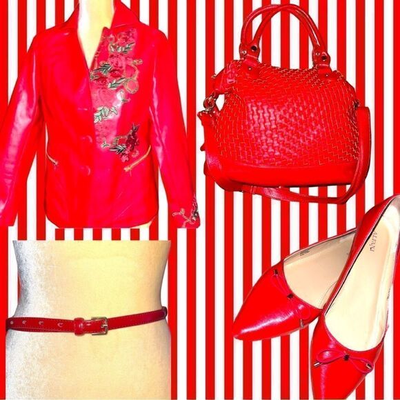 Yijia Meiyi red leather revamped jacket! - Picture 4 of 13
